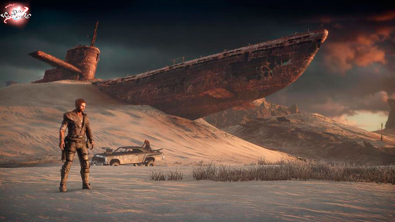 Пейзаж пустоши в игре Mad Max