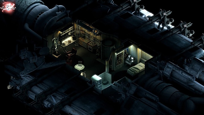 Интерьер космического корабля в Stasis — изометрический вид