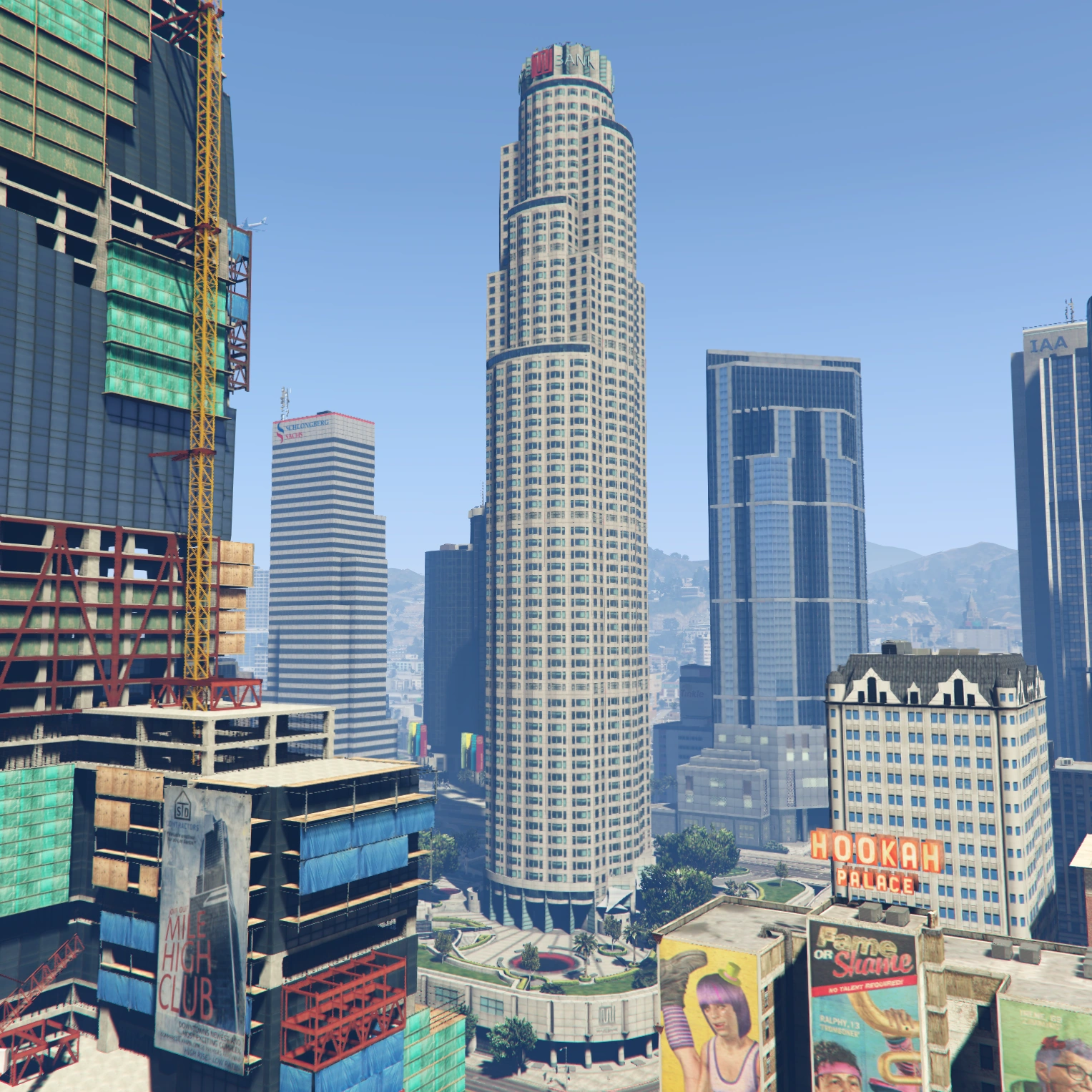 Небоскрёб Maze Bank в GTA 5 вид для обоев