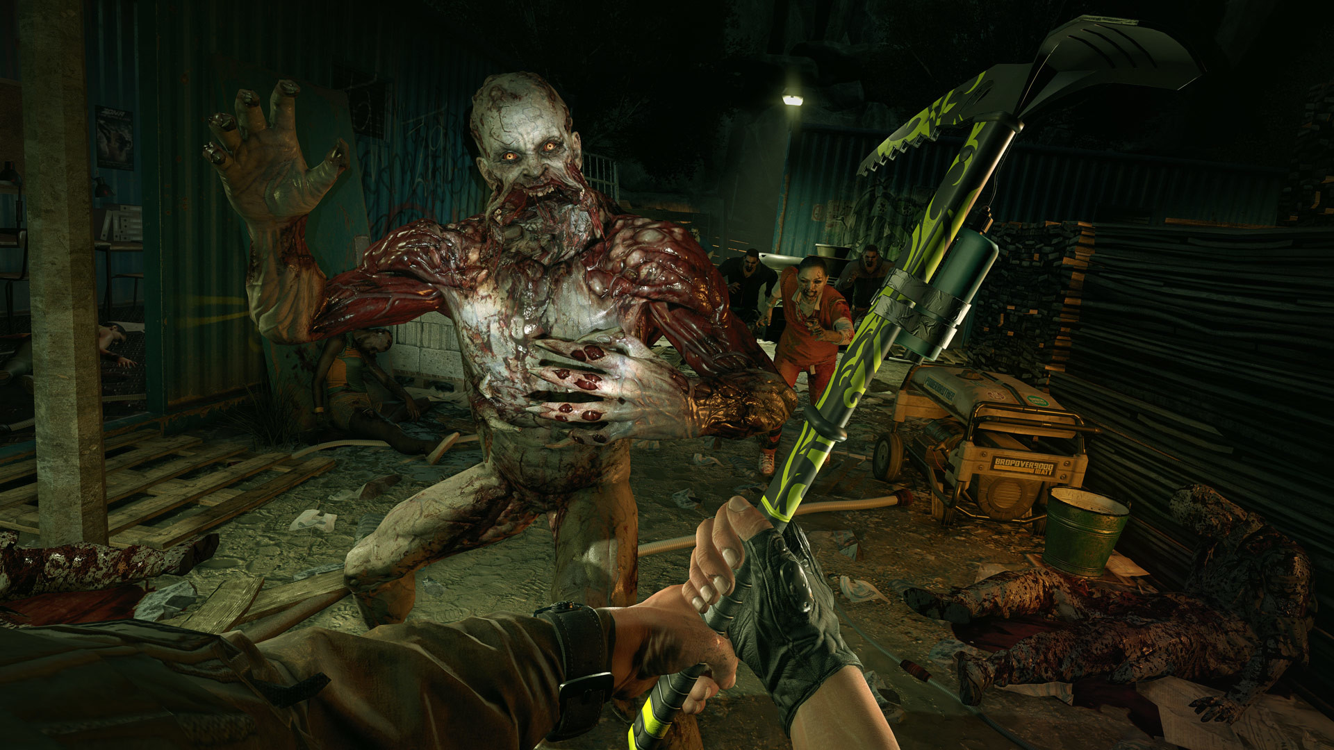 Dying Light — боевой скриншот Steam, заражённые на улице